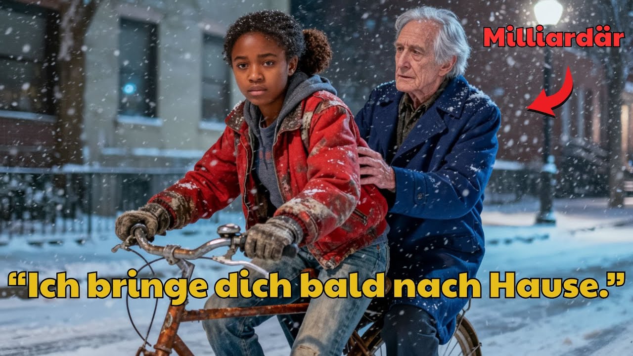 Alle IGNORIERTEN den alten Mann, bis ein schwarzes Mädchen seine Hand nahm – er war Milliardär.