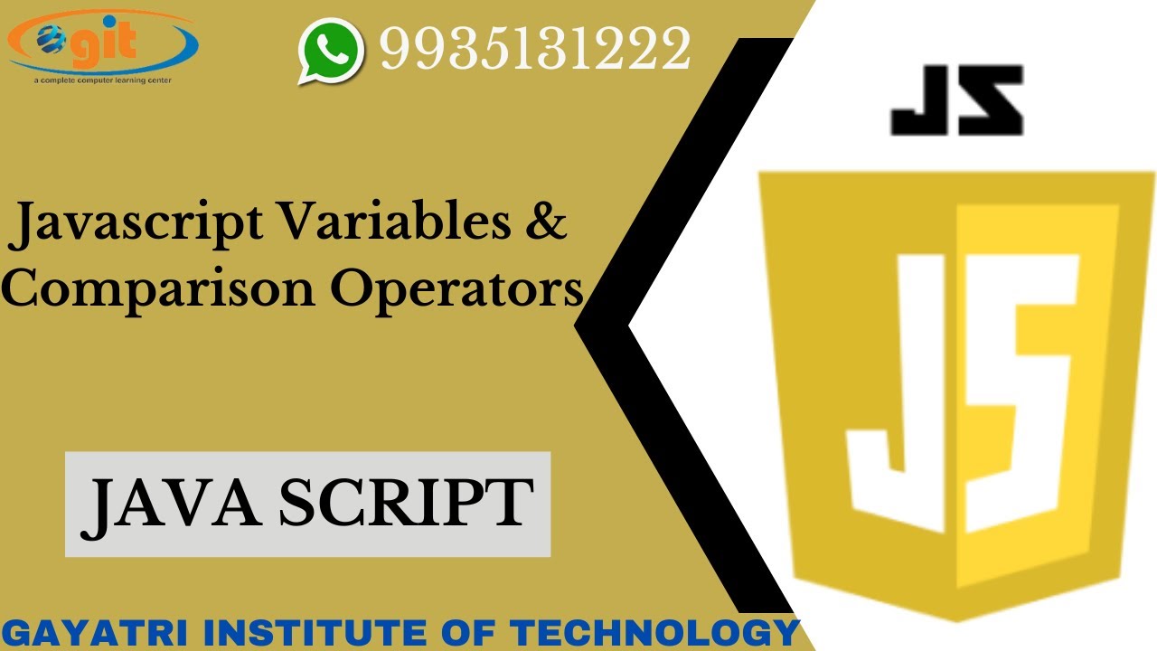 Javascript Variables & Comparison Operators | GIT Education - YouTube