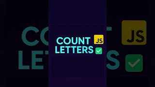 Count Letters in 1 Line?  JavaScript Trick!  #coding #programming #javascript #webdev #strings