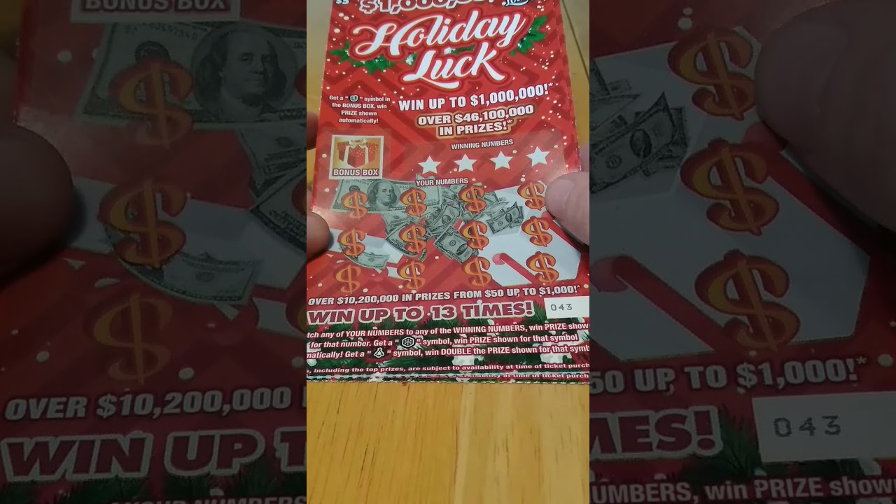 Florida lottery 2 of the 5 dollar holiday luck YouTube
