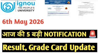 IGNOU ASSIGNMENT, RESULT, GRADE CARD RE-REGISTRATION UPDATE 👍