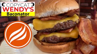 Wendy's Baconator Burger - Homemade... & WAY BETTER on the BLACKSTONE GRIDDLE | JKMCraveTV