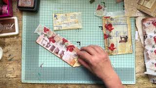 Series 2 Part 6 start to finish junk journal (tissue printing & altered Envelope