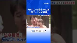 泣く子は育つ！「泣き相撲」赤ちゃんの成長祈る伝統行事　神奈川・伊勢原市の神社で開催｜TBS NEWS DIG #shorts