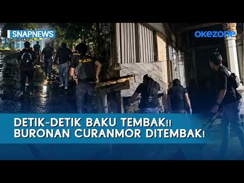 MOMENTS OF THE SHOOTOUT IN LAMPUNG! Shooting and Vehicle Theft Fugitive Shot Dead by Police | Sna...