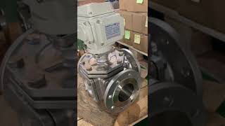 Electric Three-Way Flange Ball Valve