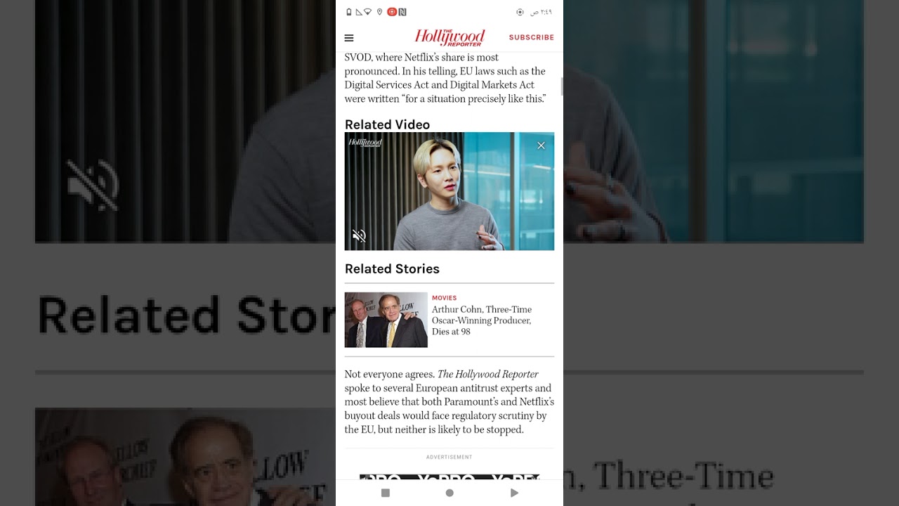 David Ellison called Netflix as EU nonstarter because his letter about P-SKY buyout.