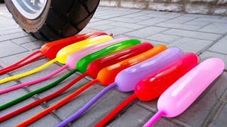 Experiment Bike Vs Color Balloons Crushing Crunchy & Soft Things By Bike