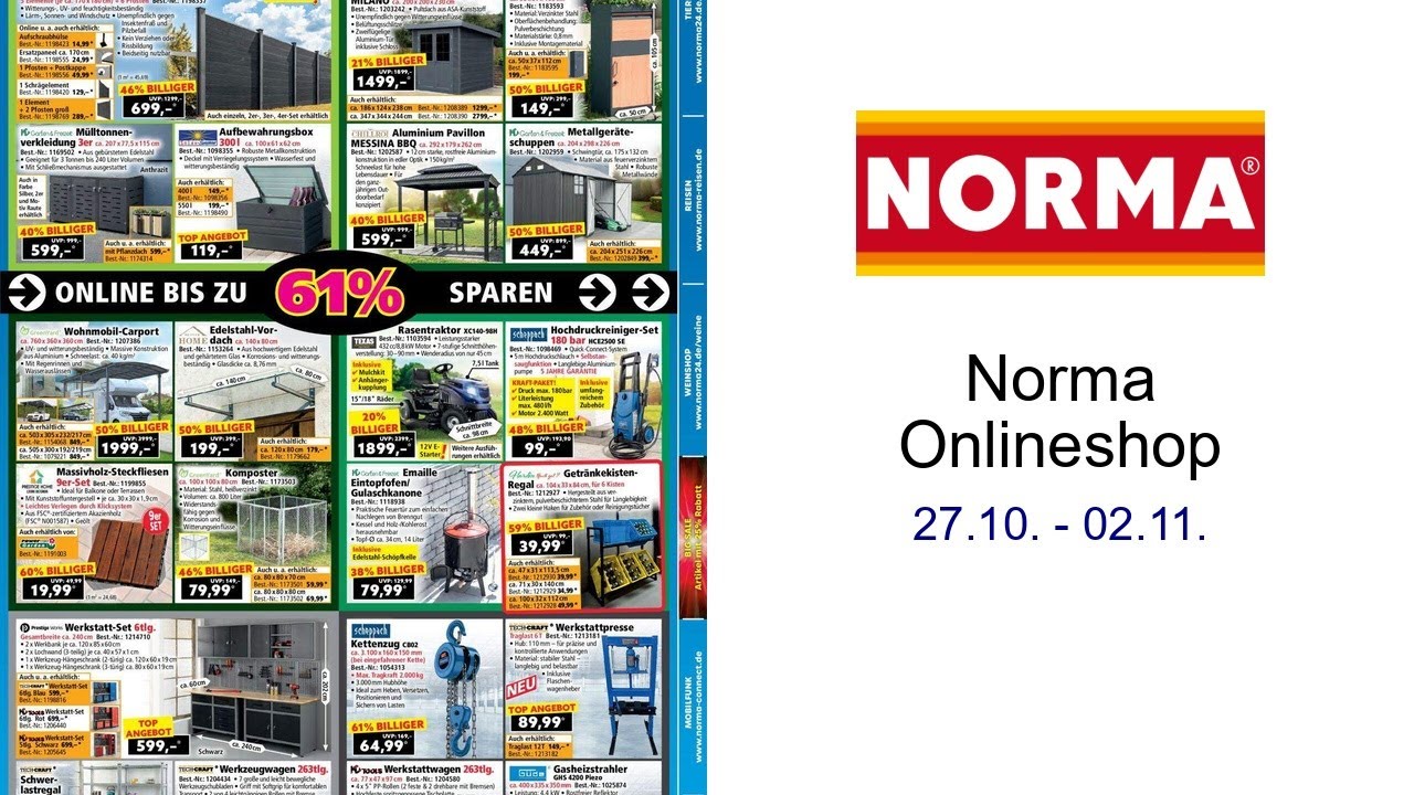 Norma Onlineshop 27.10. - 02.11.