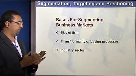 #Webinar #VideoLecture #OnlineClass Ch 2.18 Segmentation, Targeting & Positioning (2)