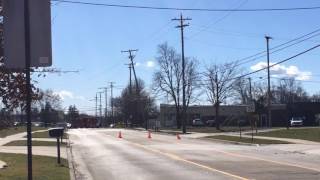 Utility pole damaged from high wind
