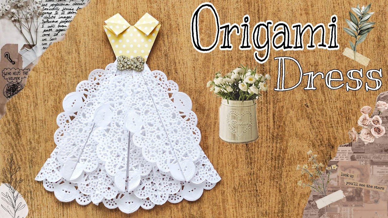 ORIGAMI WEDDING DRESS | DIY PAPER WEDDING GOWN | ORIGAMI GAUN PENGANTIN | ORIGAMI BAJU