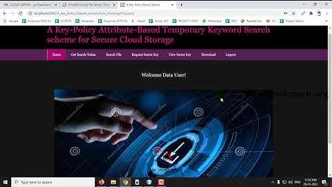 A Key-Policy Attribute-Based Temporary Keyword Search scheme for Secure Cloud Storage | Java Project
