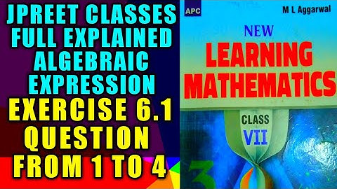 Class 7 #mlaggarwal chapter 6 #algebricexpression #basic #introduction exercise 6.1 question 1,2 3,4