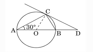 In fig AB is the diameter of a circle with centre O and AC is its chord such that angle BAC=30.