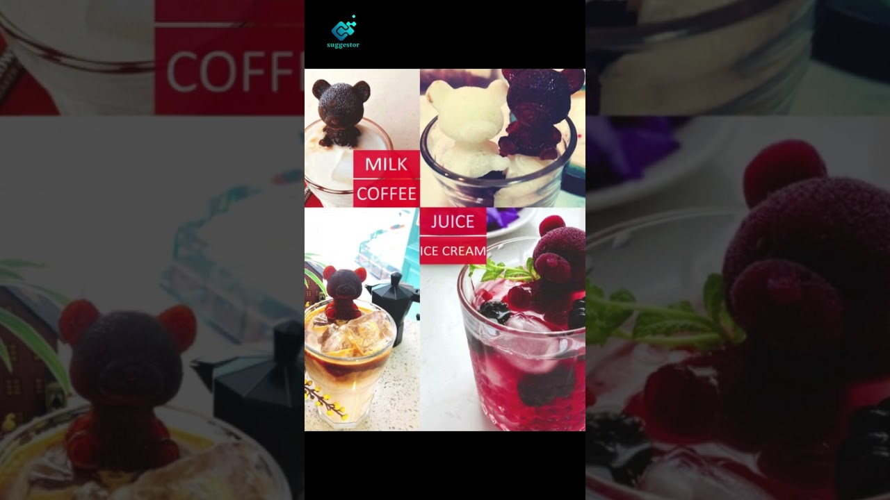 Teddy Bear Ice Silicone Molds Ice Cube Trays 