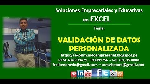 Validación de datos Personalizada - Excel - Mundo Empresarial y Educativo