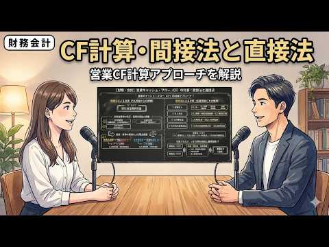【１次・聞き流し｜キャッシュフロー③】財務・会計　営業CFの計算：間接法と直接法『営業CFで読み解く「利益と現金のズレ」』