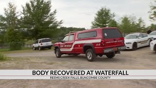 Crews recovery body at Buncombe Co. waterfall