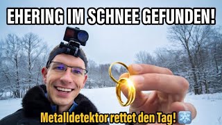 Ehering im Schnee verloren – zwischen Störsignalen gefunden! | Schatzsuche Metalldetektor