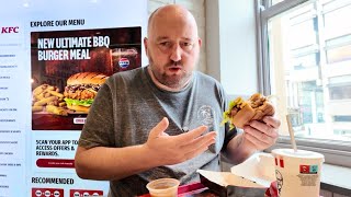 NEW ULTIMATE BBQ BURGER AT KFC - Is it any good ??? - Food Review - Kentucky Fried Chicken BOX MEAL