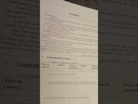 1bac le dernier jour d' un condamné chapitre 39 correction de l' examen régional تصحيح الإمتحان الجهوي