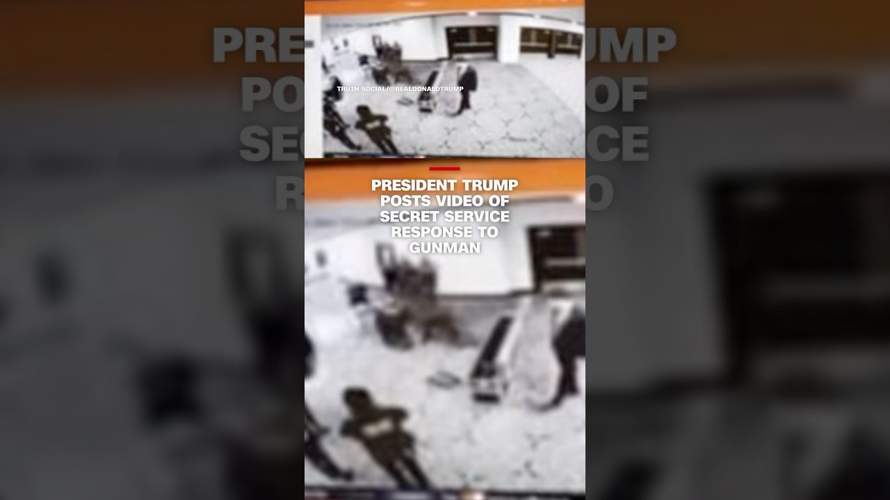 President Trump posts video of Secret Service response to gunman