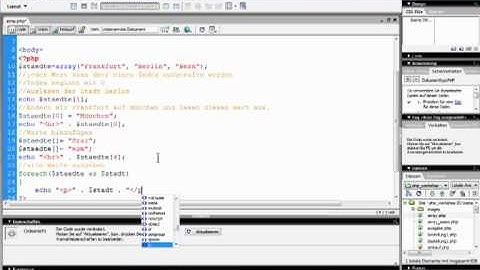 PHP Programmierung 18 Foreach array