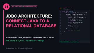 Details FS-064: JDBC Architecture: Connect Java to a Relational Database | Full Stack Java Guide