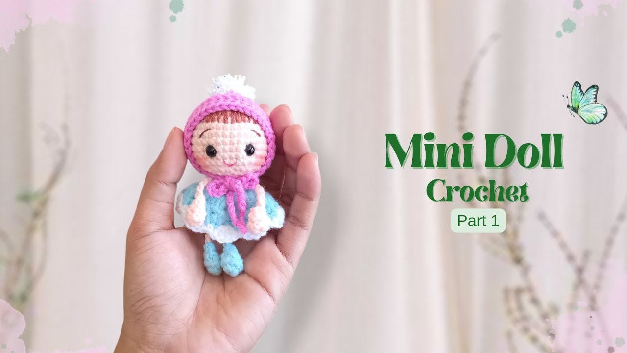 Mini Doll Crochet (1/2) - How to Crochet Mini Amigurumi - Cute crochet Tutorial