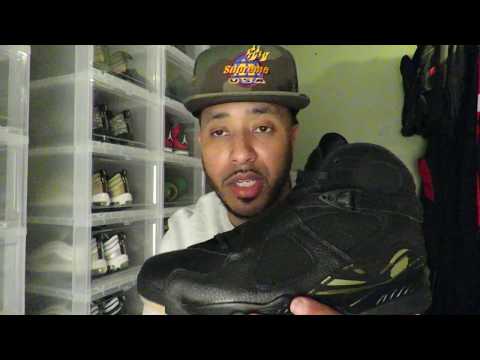 Air Jordan 8 VIII OVO Black On Foot 