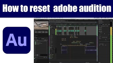 adobe audition reset settings || adobe audition reset preferences || adobe audition tutorial