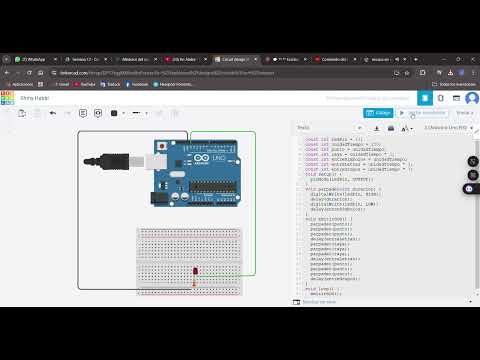 TinkerCad circuito morse con arduino