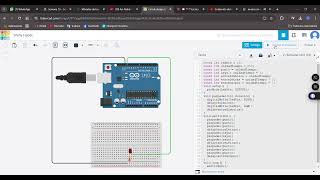 TinkerCad circuito morse con arduino