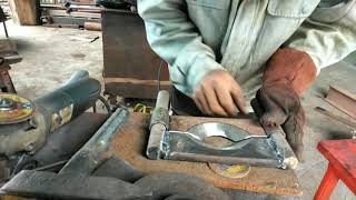 Membuat bearing puller untuk bongkar kruk as..#krukas #bengkel