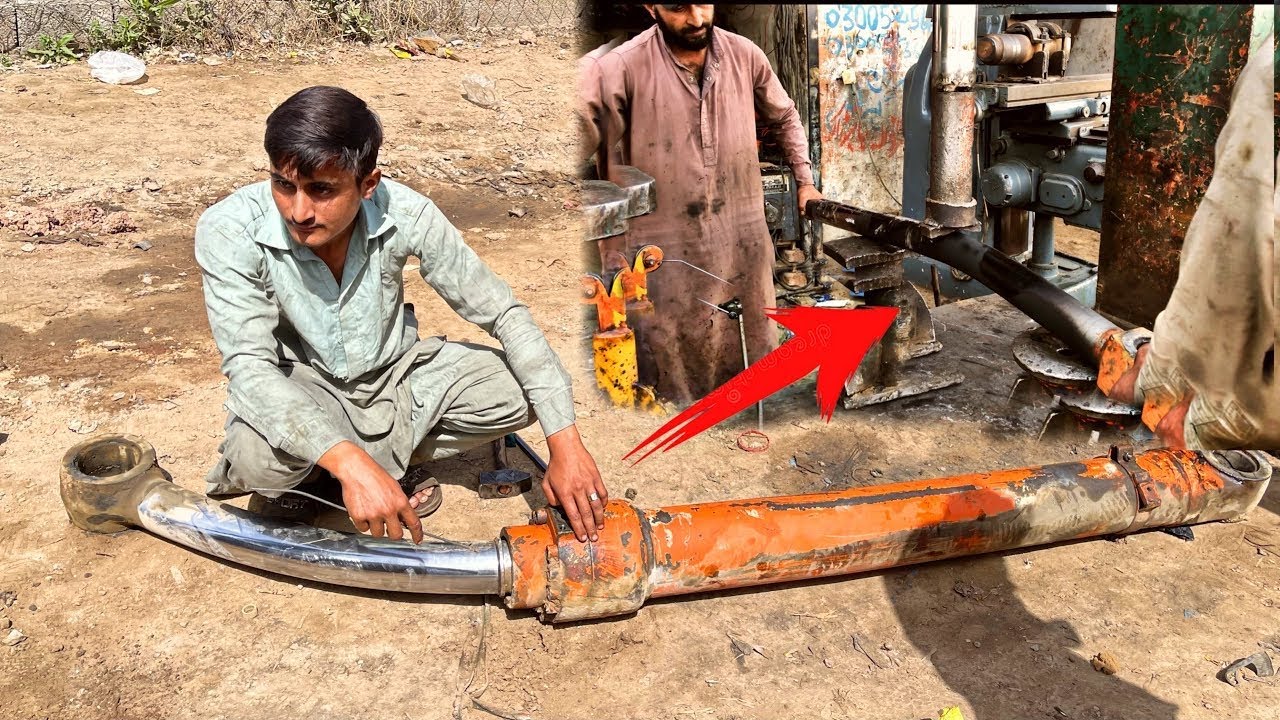 How To Repair Hydraulic Cylinder Rod Which is Stuck and Bend Due to