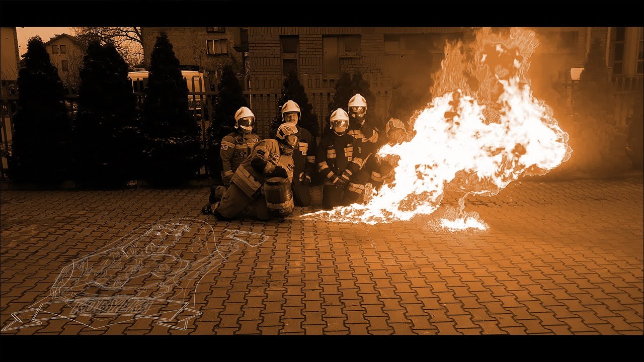 OSP Kobyłka - Postępowanie z butlami LPG / Firefighter LPG training