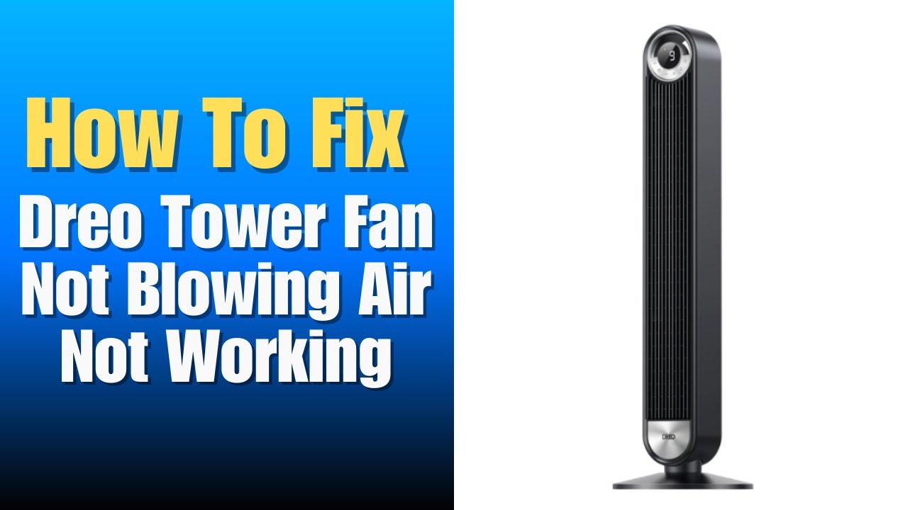 Dreo tower fan Not Blowing Air Not Working - How To Reset - YouTube