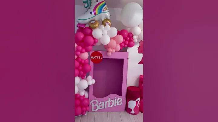 Barbie theme birthday decoration 🎉 #shorts #short #birthday #viral #balloon #barbie