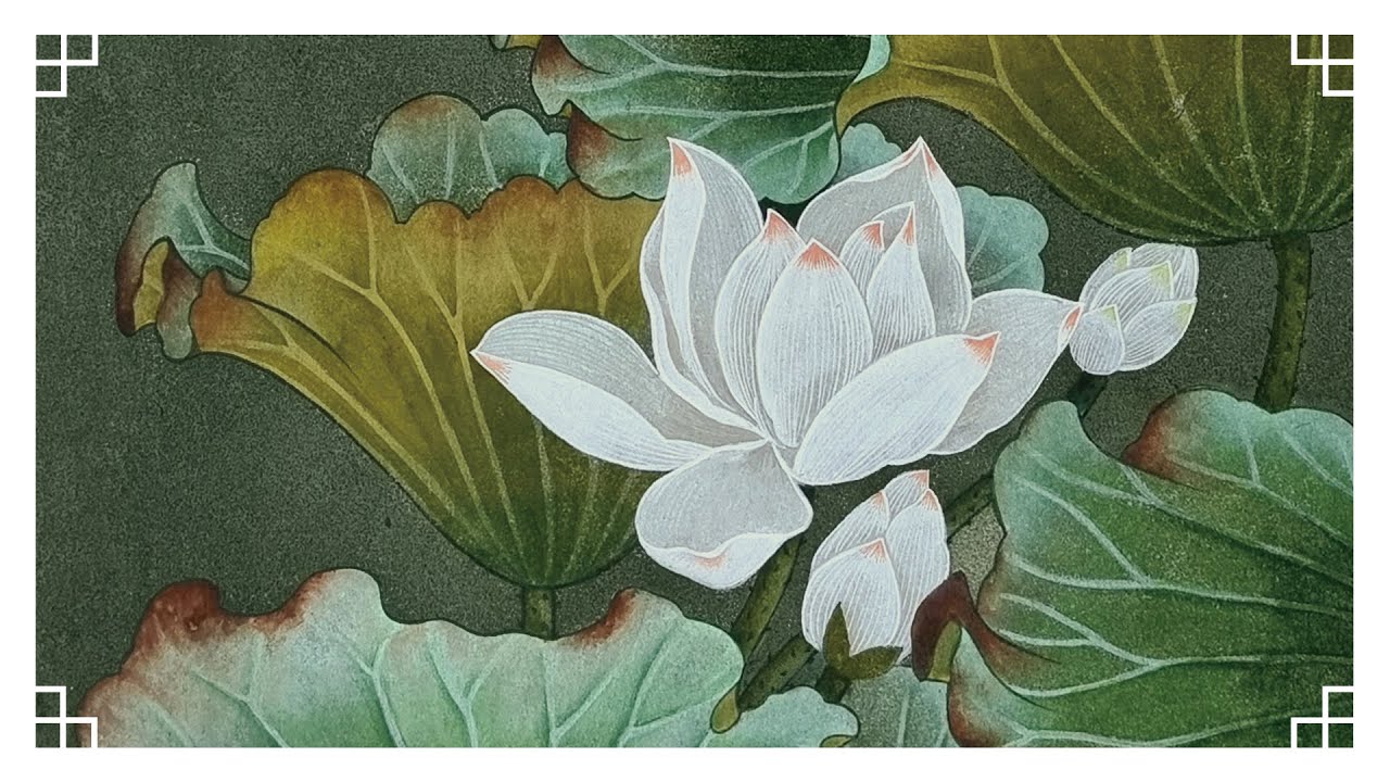 민화 연화도 역바림ver. (by 민화몽리)