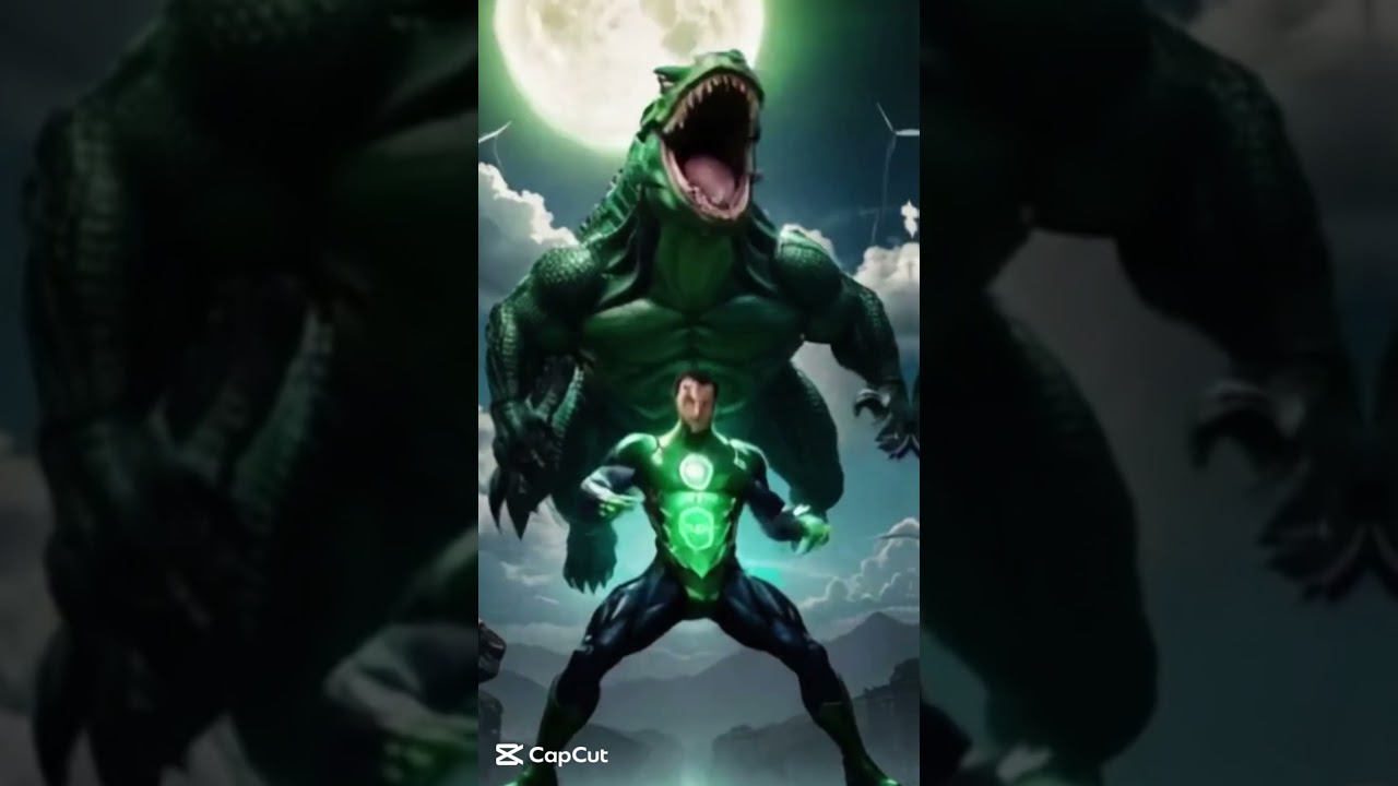 Fusion of Green Lantern and Tyrannosaurus Rex