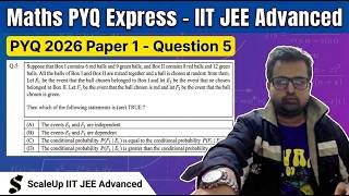 IIT JEE Advanced 2026 Maths PYQ (Paper-1 Question-5) Explained 🔥