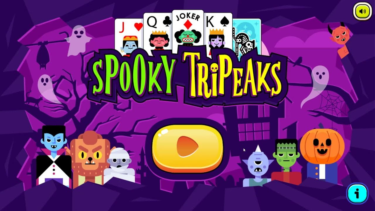 Walkthrough Video Game Spooky Tripeaks Load Walkthrough Now!.  BrightestGames.com