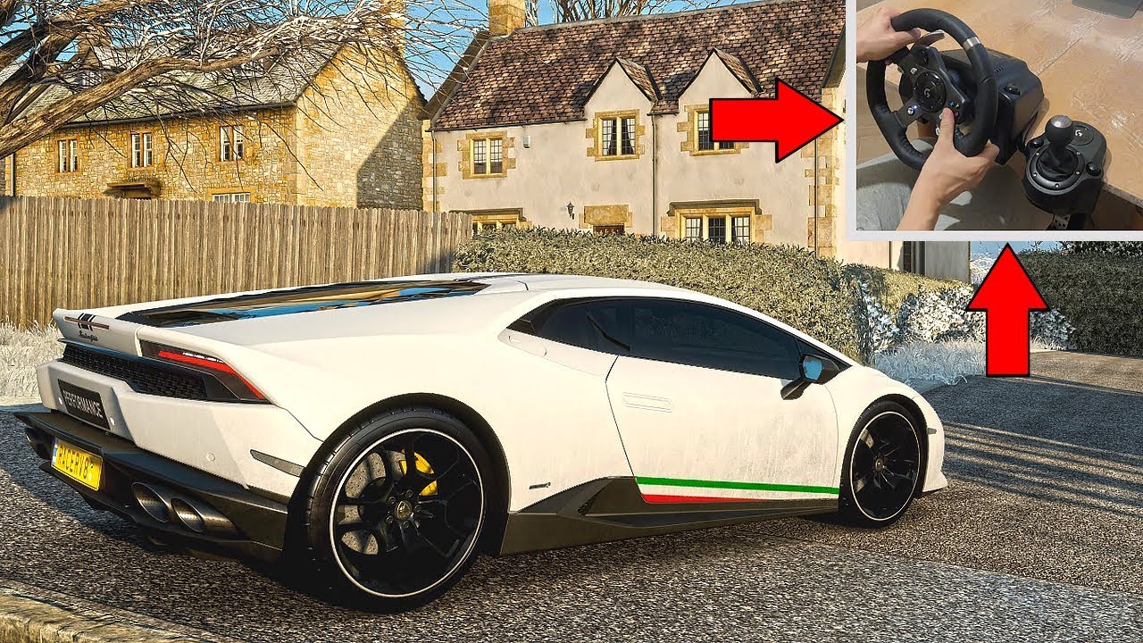 forza horizon 2 Lamborghini Huracán LP 610-4 Steering Wheel + Shifter Gameplay | Forza Horizon 4 Racer V8