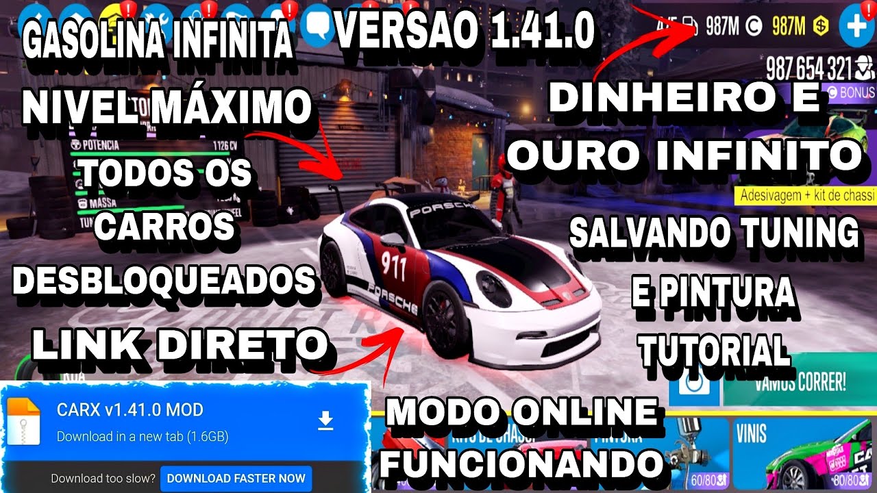 CARX DRIFT RACING 2 1.41.0 MOD APK DINHEIRO INFINITO TUDO DESBLOQUEADO ATUALIZADO 2025