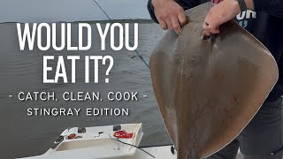 Atlantic Stingray (Catch, Clean, Cook) - Topsail Island Fishing - NC Intracoastal Waterway