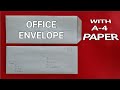 Office Envelope Making with A4 Sheet / Name Cover / Simple Way