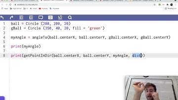 angleTo() & getPointInDir() - CMU CS Academy 8.1.3