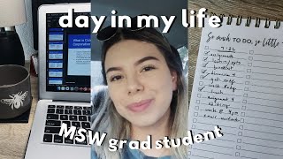 day in my life - msw grad student: lectures, assignments, program, work