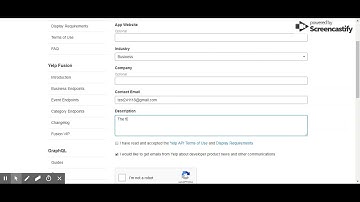 How to create Yelp API key